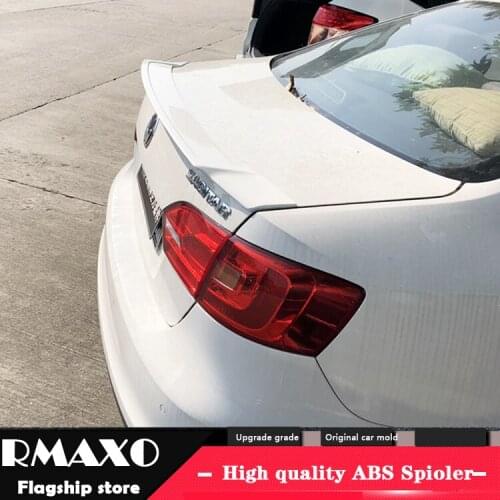 For Volkswagen Sagitar Spoiler 2012-2018 Jetta High Quality ABS Material Car Rear Wing Primer Color Rear Spoiler