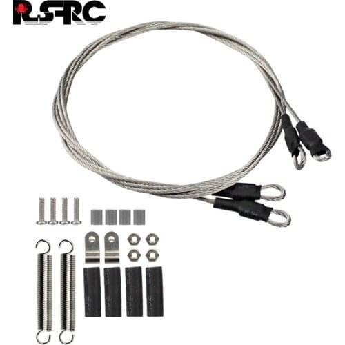 RC Car Steel Rope WIth Spring for 1/10 RC Crawler Traxxas TRX-4 TRX4 Axial SCX10 90046 D90 D110 Tamiya