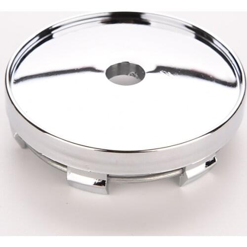 60mm UNIVERSAL CHROME CAR VAN WHEEL CENTER HUB CAP COVER PLASTIC TYRE TRIMS