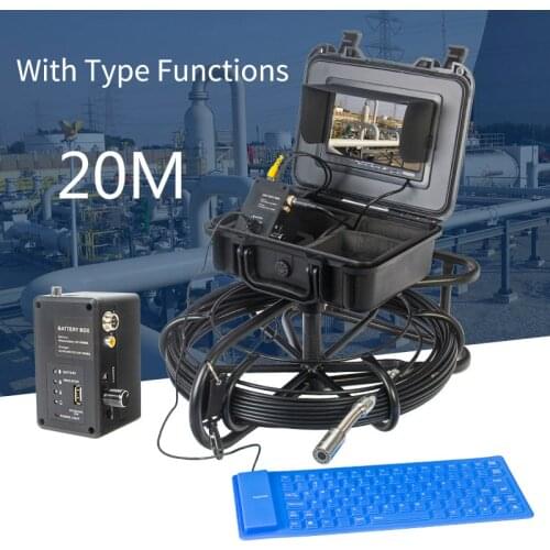 7inch Industrial Pipeline Sewer Inspection Video Camera WP7600 DVR Drain Sewer Camera Endoscope Build-in Wifi with Type Function