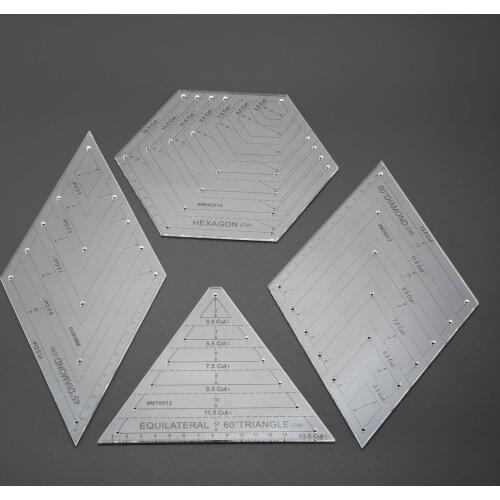 1pc Quilting Sewing Craft Scale Hexagon Ruler Patchwork Quilting Ruler DIY Handmade Tailor Home Quilting Drawing Sewing Tools