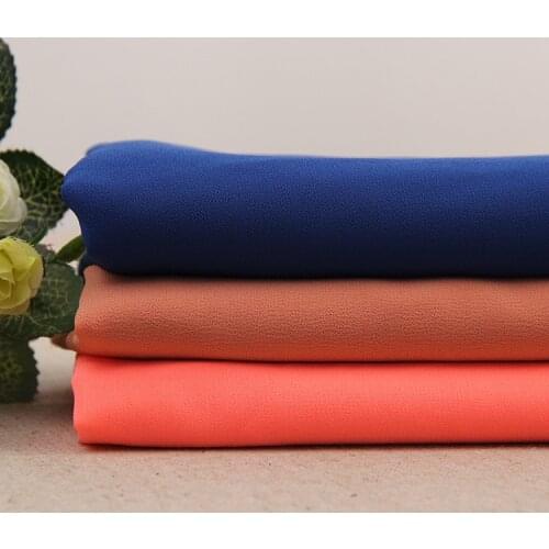 10yards 100% Poly Washed Pearl Chiffon Fabric elastic koshibo fabric for dress 155colors 75D