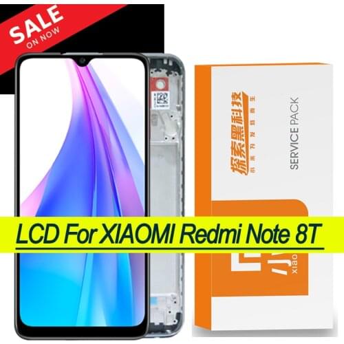 100% New Original with Frame for 6.3'' Xiaomi Redmi Note 8T LCD Display Screen LCD Touch Screen Digitizer Repair Parts