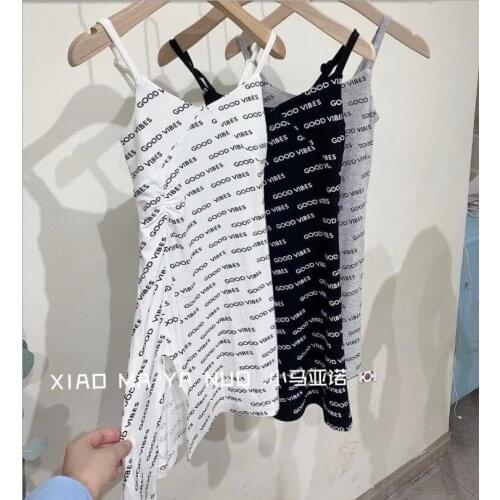 2021 Korean style girls vest dress fashion summer cotton girls dresses 3-9 years B253