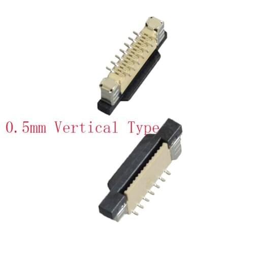 480pcs FFC FPC socket 0.5mm Kits each size 20pcs 4/6/7/8/9/10/12 to 40/45/50/54/60 Pin Vertical Type Ribbon Flat Connector