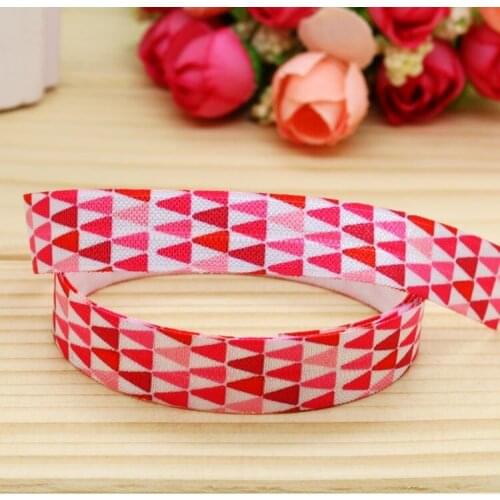 5/8'' Free shipping Fold Elastic FOE valentine printed headband headwear hairband diy decoration wholesale OEM H4643