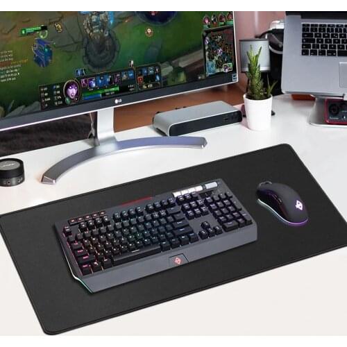 90x40x0.3cm 80x30x0.3cm Large Speed Plain Black Gaming Mousepad Comfortable Soft Mouse Pad Mat Non Slip Mice Pad Office Computer