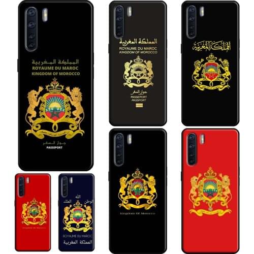 Morocco Flag Coat Of Arms For OPPO A91 A83 A15 A1K A5S A31 A53 A5 A9 2020 F5 F7 A52 A72 Reno 2 Z 4 Pro Phone Cover
