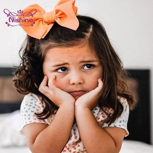 Nishine Children Corn Kernels Bowknot Headwear Solid Color Bow Hair Clip Clothing Accessories for Woman Children Birthday Gifts