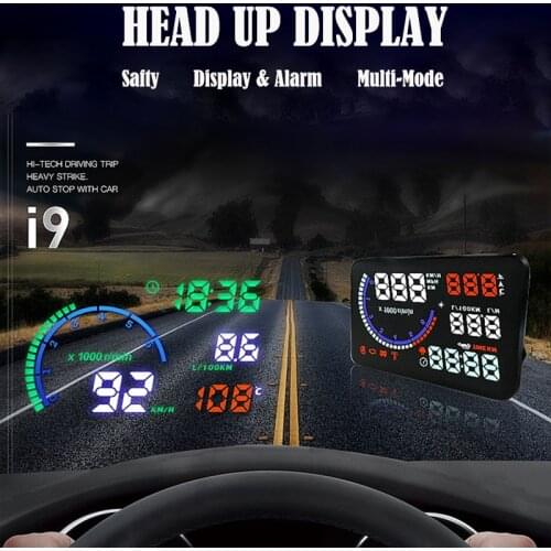 HUD Display Car Alarm Speed Projector on-Board Computer Auto OBD2 Head Up Display E-cigarettes OBD 2 Projection on Car Glass i9