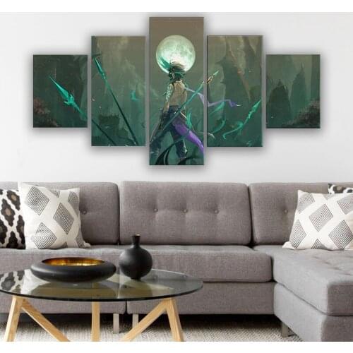 Genshin Impact xiao Game Theme oil painting canvas Background for Boys Unframed