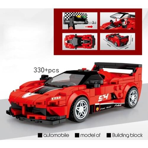 Classic technical super sport car building block Italia horse logo LaFerra bricks racer figures assemble model toys collection