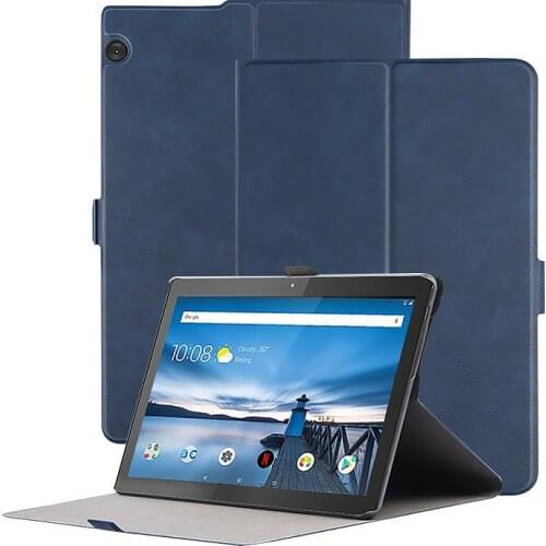 Leather Case for Lenovo Tab M10, 2019 TB-X605F X605L, Slim Stand Cover for M10 10.1 Tablet Case Magnetic Folding Funda Capa