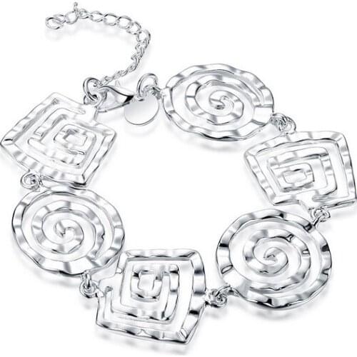 Fashion Jewelry Silver Hot Sale Beautiful Ladies Bracelet High Quality Classic Jewelry Free Shipping Christmas Gifts H324