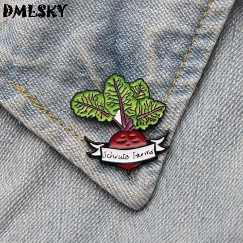 DMLSKY The Office TV Show Metal Brooches Enamel Pins Men Lapel Pin Shirt Brooch Backpack badge Women Collar Pin Jewelry M3187