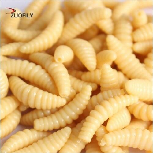 50PCS 2cm 0.3g Soft Fishing Lure Hooks Smell Worms Shrimps Suspending Fish Lures Jigging Lure Lifelike Fishy Smell Lures