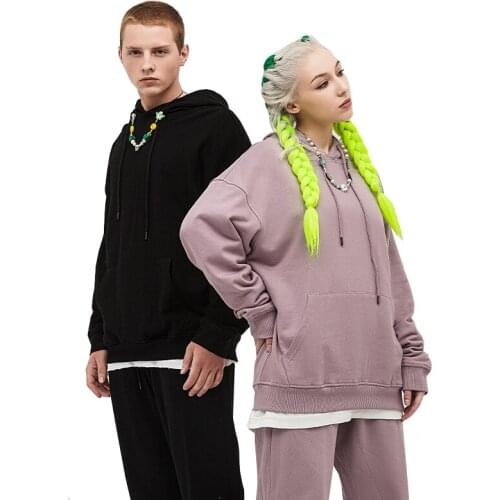 2021 New Mens Hoodies Women Autumn Hip Hop Streetwear Hooded Sweatshirt 380G solid color loop heavy hoodie throwback Shion clo