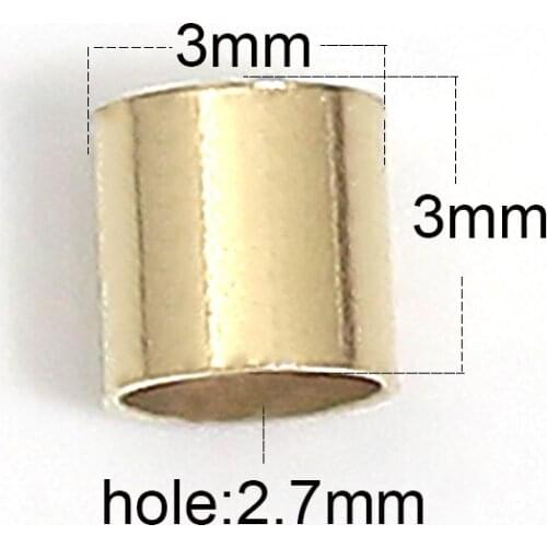 Beadsnice3x3mm Tube Crimp Beads High Quality Spacer Beads Bracelet Necklace Jewelry Making Accessories ID 3997