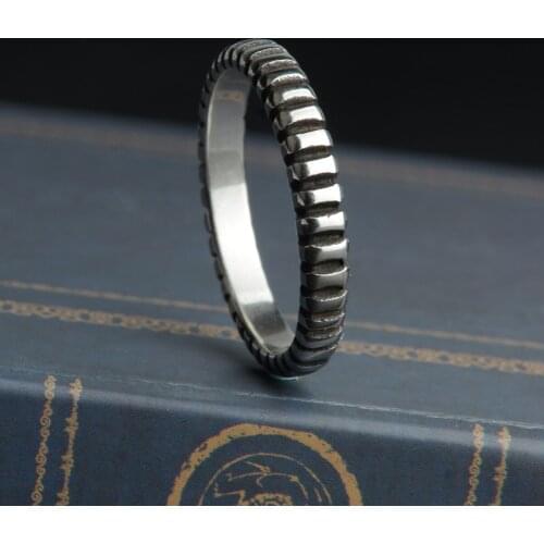 Stainless Steel Simple Design Punk Tire Couple Alliance Ring for Man or Woman Drop Shipping