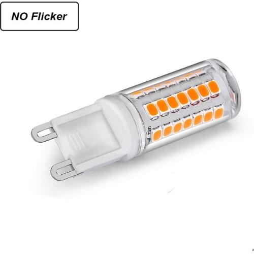 Dimmable LED G9 Bulb No Flicker AC110V 220V 45LEDS 2835SMD 3W LED Lamp Ceramic Holder Lights Chandelier Lights Lighting