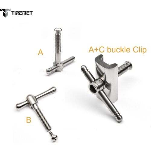 1 pair folding bike hinge clamp titanium C buckle And Bolts for brompton Bike hinge clip ultralight Tiremet