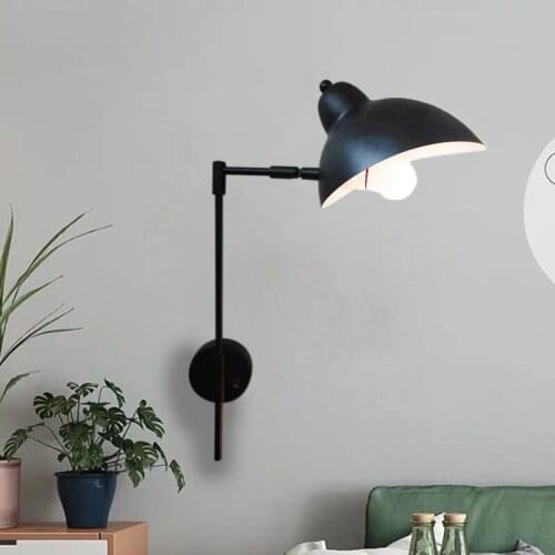 Loft vintage iron Wall Lamp Designer Personality Corridor Rotary Swing Wall Lamp