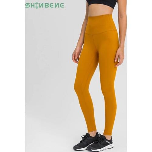 SHINBENE SUPER HIGH RISE Naked-feel Yoga Pants Gym Sport Tights Women Buttery Soft Fitness Workout Legging Full Length 27