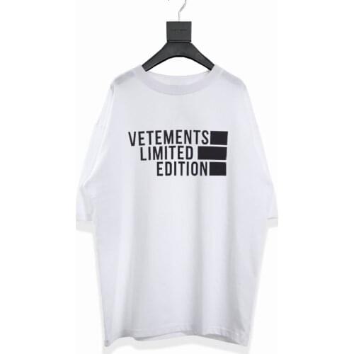 VETEMENTS High street new VTM vehicles short sleeve OS loose casual hip hop lovers short sleeve t-shirt men and women fashion