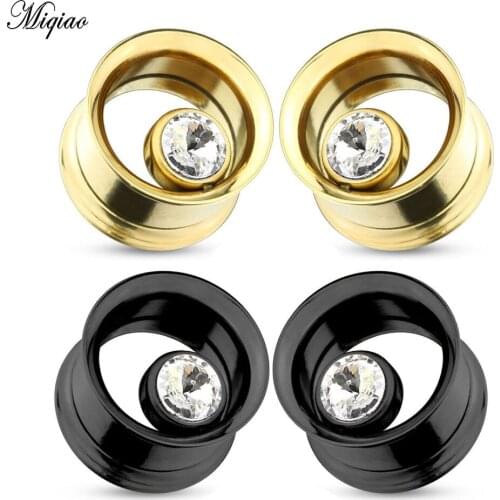 Miqiao 2pcs Fashion New Products Vacuum Plating Stainless Steel Ears 6mm-20mm Exquisite Body Piercing Jewelry