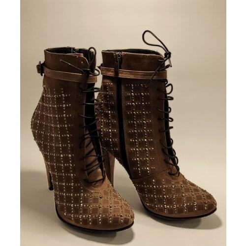 Women Stylish High Quality PU Leather Light Weight Comfortable Pointed Toe Zipper High Heels Autumn Winter Fashion Women Boots