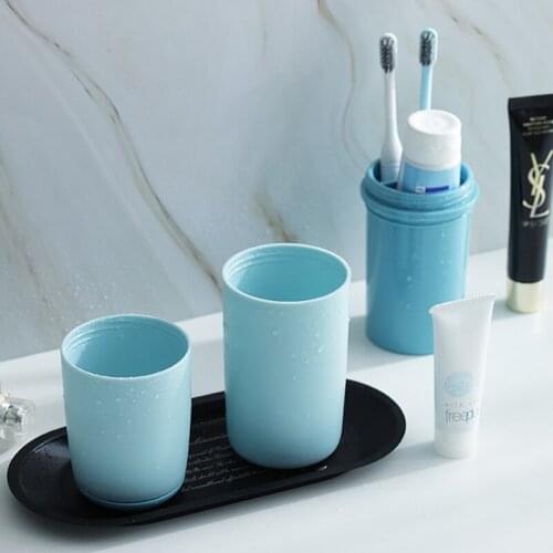 Toothbrush Holder Set Simple Portable Travel Brushing Cup Toothpaste Organizer Bathroom Accessories
