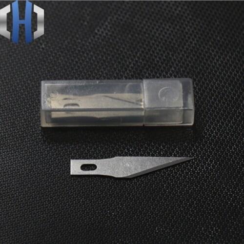 [10 Pieces] Titanium Alloy Utility Knife Brass Art Blade Film Repair Blade Cutting Paper Carving Knife Blade