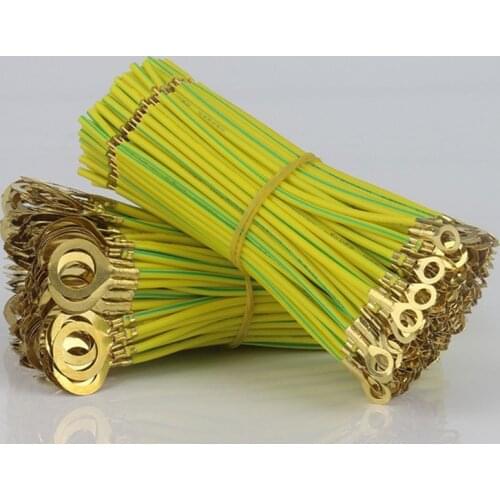 200PCS 10cm 15cm 20cm Earth Wire High Quality 0.5mm2 Electric Earth Wire Cable