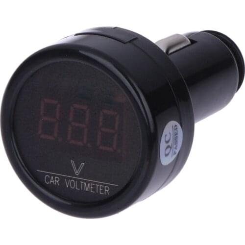 12V 24V Car Charger LED Digital Tube Display Car-styling Voltmeter Red Voltage Meter Tester Auto SUV Truck Cigarette Lighter