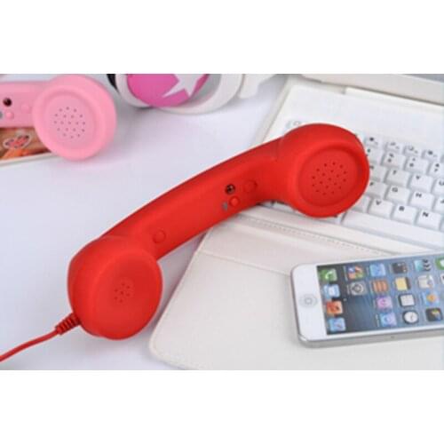 2020 Hot Sale Fashion 3.5mm Mic Retro Telephone Cell Phone Handset Receiver For iPhone 4 4s 5 6 7 Classic Headphone Microphone