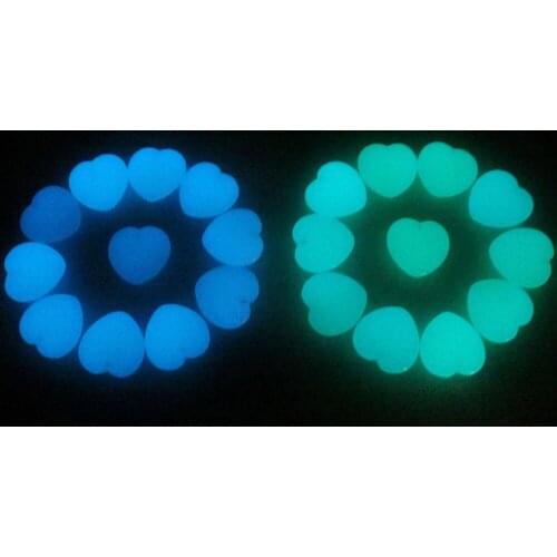 Wholesale 25mm Natural Stone Moonstone Dark Glowing Fluorescent Heart Shaped Pendant For DIY Jewelry Making Necklace 24pcs