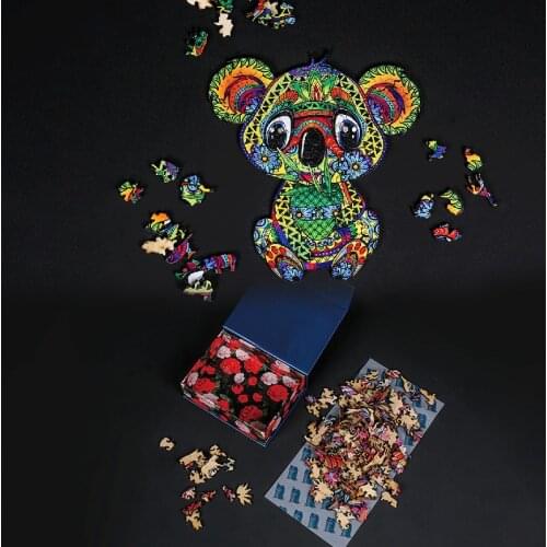 300Pcs Of Animal 3D Jigsaw Unique Wooden Irregular Jigsaw Jigsaw Adult Kids Wonderful Gifts Parent-child Interactive Toys