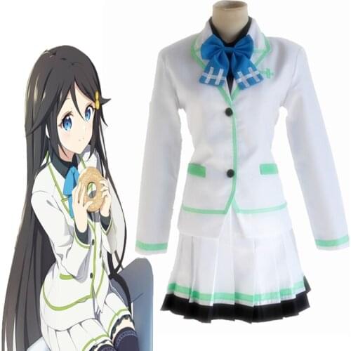 Anime Musaigen No Phantom World Cosplay Ichijo Haruhiko IZUMI Reina White School Cosplay Costume Halloween Carnival Party