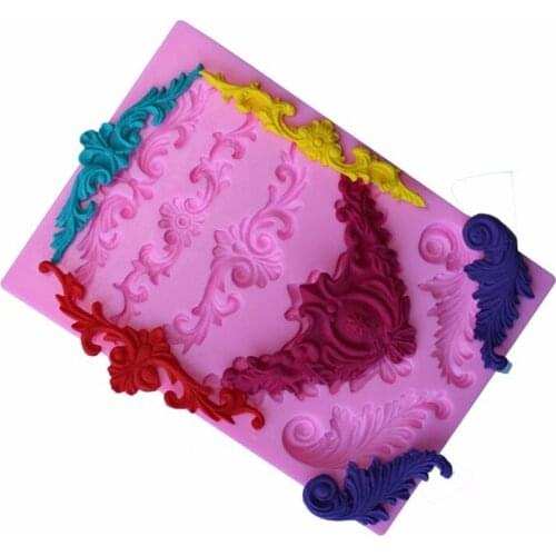 Free Shipping Silicone Mat Fondant Cake Decorating Styling Tools Kitchen Silicone Mold Flower Pattern Chocolate Mould