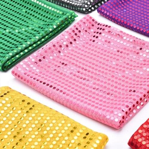 GLace 1M/lot 6mm sequin glitter sewing mesh fabric for night dress stage performance cloth decoration TX1423