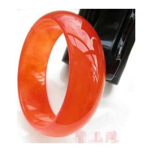 Natural ice yellow orange jadeite hand-carved charm bracelets>free shipping