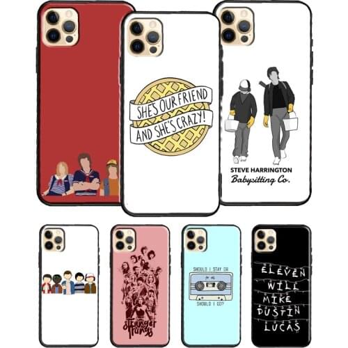 Stranger Things Art For iPhone 12 Pro Max Mini 7 8 Plus Phone Case For iPhone 11 Pro Max XS XR X SE 2020 Cover