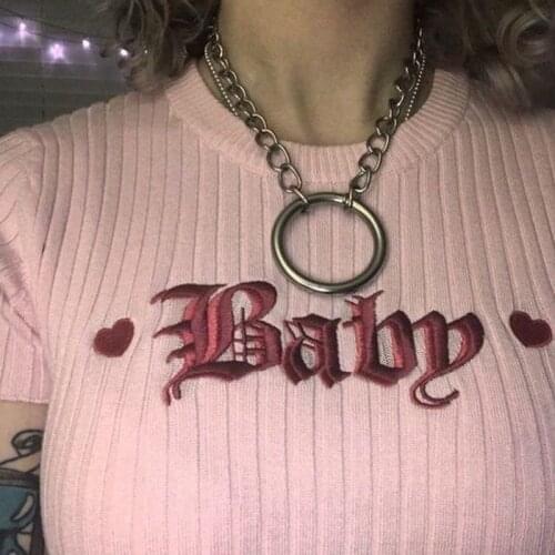 HebeDeer Simple Necklaces Jewelry Lovers Trendy Silver Color Trendy Stainless Steel Necklace Chain Women Unisex Collares