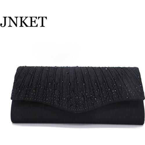 JNKET New Womens Evening Bag Ladies Clutch Bag Bridal Handbag Single Bag Fashion Chain Shoulder Crossbody Bag