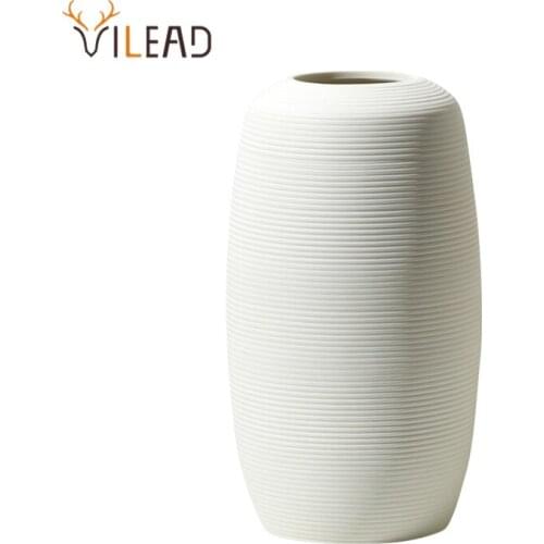 VILEAD Ceramic Flower Tube Nordic Simple Dried Plant Drawing Craft Vase Home Decor Modern Living Room Hotel Desktop Decoration