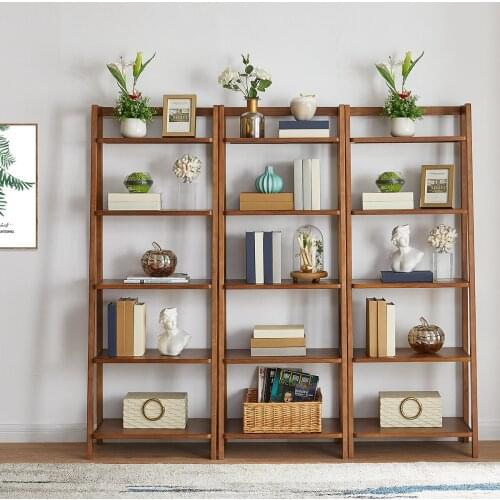 Bookshelf storage rack living room solid wood childrens picture book floor bookcase simple office desktop storage rack
