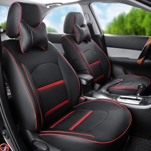 CARTAILOR perforated leatherette & Leather Car Seat Cover Set for Toyota Sienna 2013 Year 8 Seats