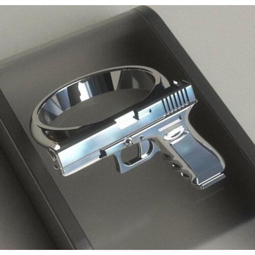 Milangirl Hot Sale Punk Retro Pop Men And Women Rings Vintage Pistol Rings Party Jewelry