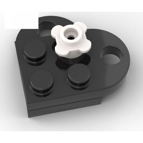 MOC 3176 Brick Heart Necklace/Key ring toys 2 x 2Heart-shaped Multicolor Compatible Brands Educational Toy Gift for Children