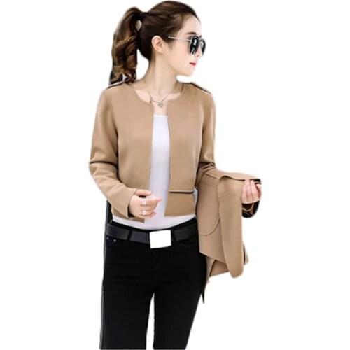 New Spring Windbreaker Plus Size Female Loose Wnd Coat Korean Fashion Womens Casual Two Ways Wear Windbreaker M-4XL J84
